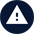Icon of warning symbol exclamation mark in side triangle