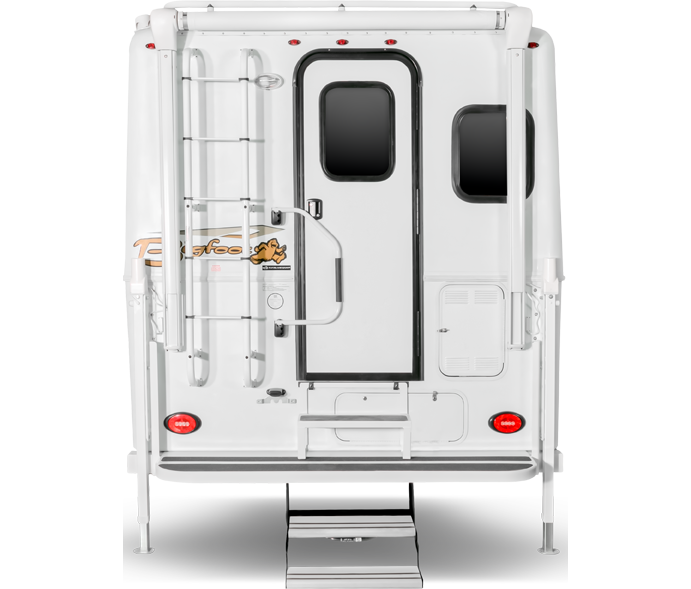 White Bigfoot RV Camper 9-4 2500 Series: Back-side view
